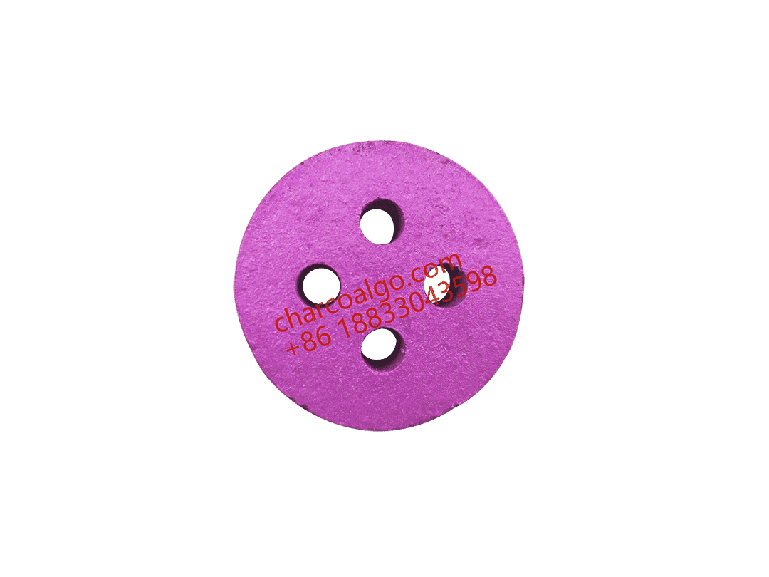 50mm Quick-Burning Charcoal Round Discs with 4 Holes, Black AA501-SBQ