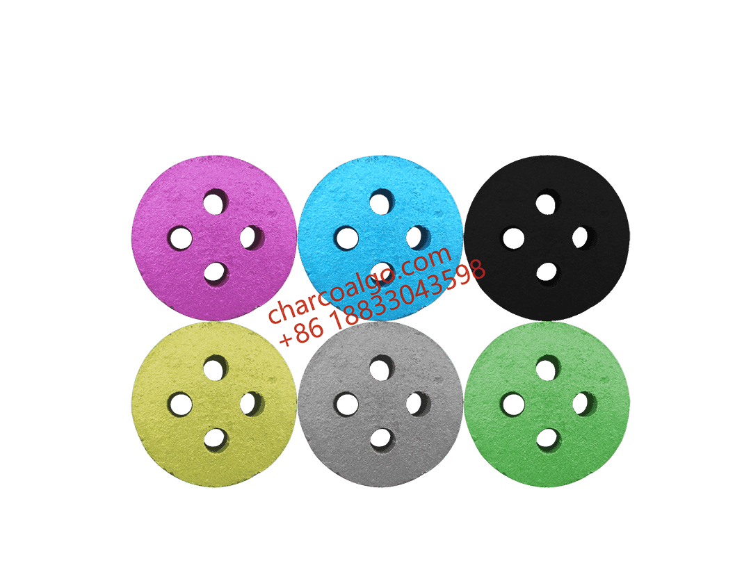 50mm Speed Quick-Burning Charcoal Round Disc with 4 Holes Customized Full Solution CC505-SBQ