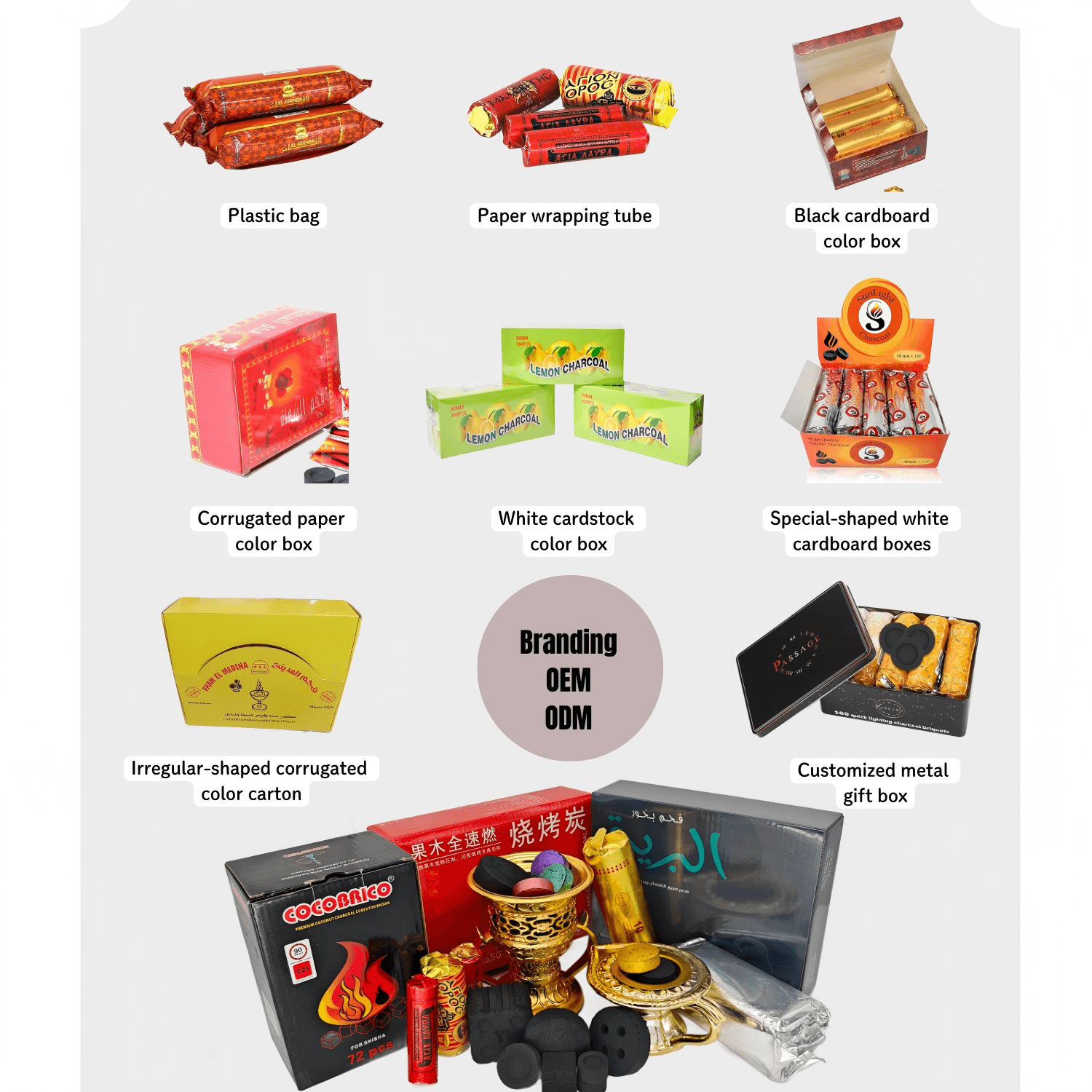 35mm Fast-Burning Hollow Black Fruit-Flavored Charcoal