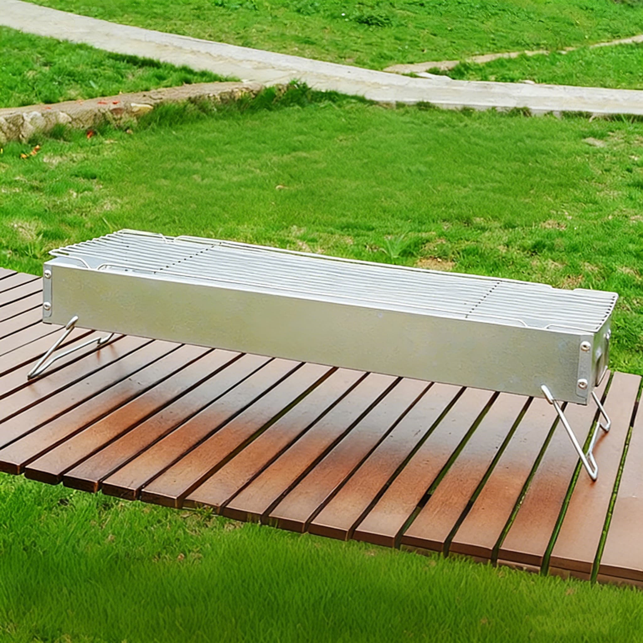 Foldable BBQ Grill - Outdoor Portable Smokeless Thickened Charcoal Grill for Home and Garden Foldable BBQ Grill - Outdoor Portable Smokeless Thickened Charcoal Grill for Home and Garden