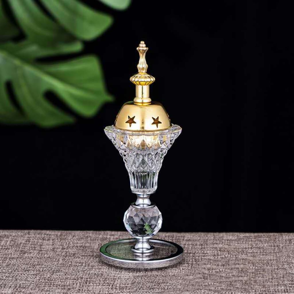 Crystal Glass Arabian Style Incense Burner - Middle Eastern Craft Ornament - Muslim Aromatherapy Burner - Home Decor Crystal Glass Arabian Style Incense Burner - Middle Eastern Craft Ornament - Muslim Aromatherapy Burner - Home Decor