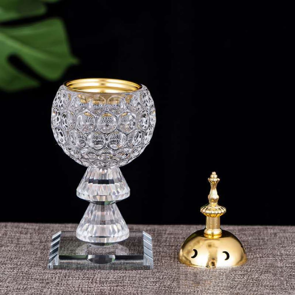 Crystal Glass Arabian Style Incense Burner - Middle Eastern Craft Ornament - Muslim Aromatherapy Burner - Home Decor Crystal Glass Arabian Style Incense Burner - Middle Eastern Craft Ornament - Muslim Aromatherapy Burner - Home Decor