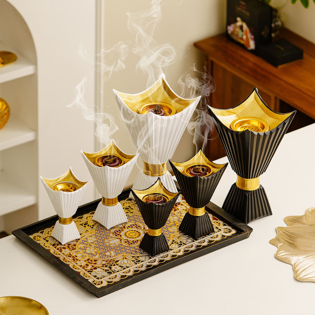 Minimalist Modern Luxury Square Chalice Incense Burner - Middle Eastern Arabic Style Home Decor Minimalist Modern Luxury Square Chalice Incense Burner - Middle Eastern Arabic Style Home Decor